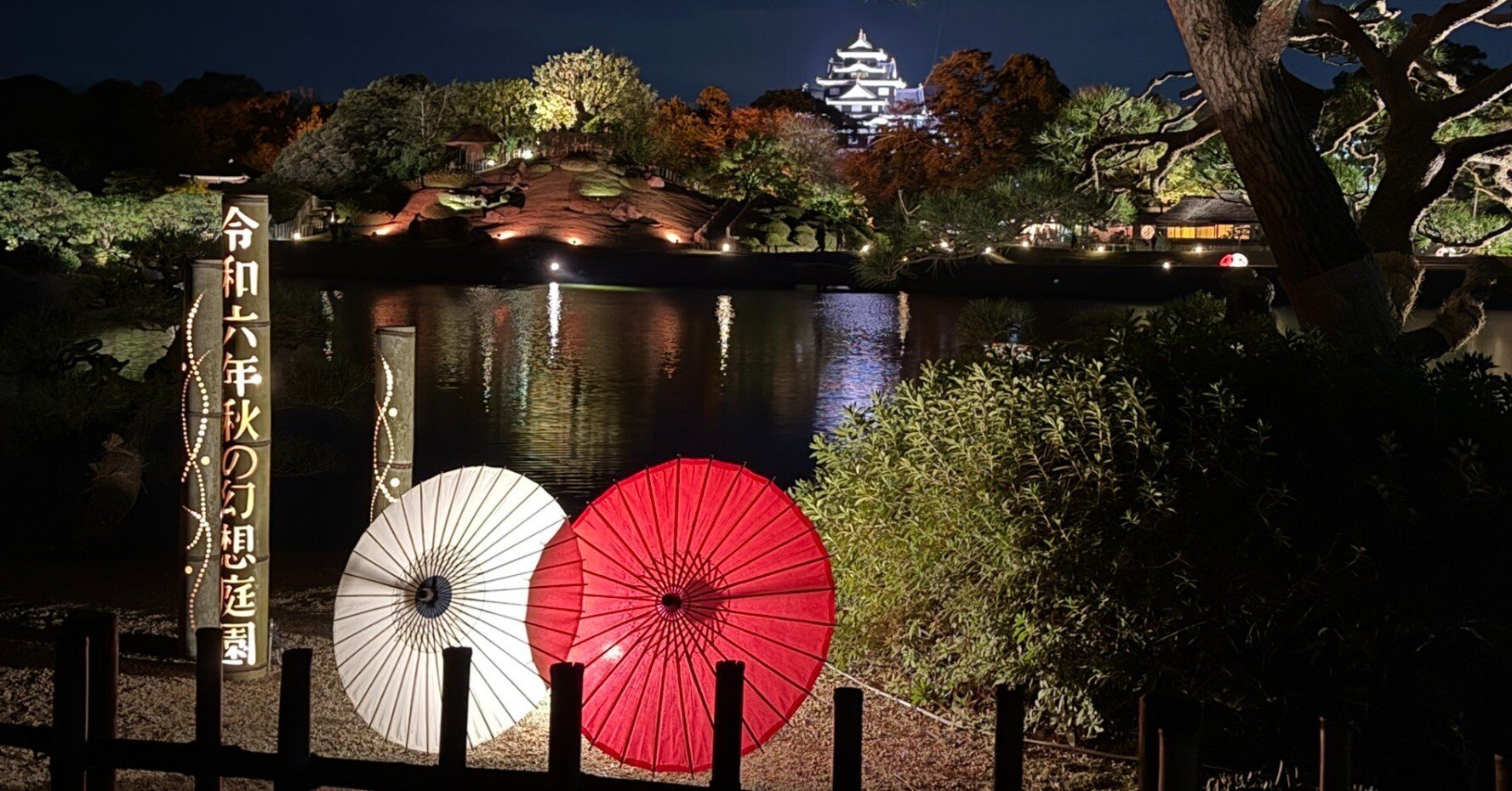 512 晩秋・夜の岡山後楽園「幻想庭園」へ｜ミヤコカエデ（Miyako Kaede)