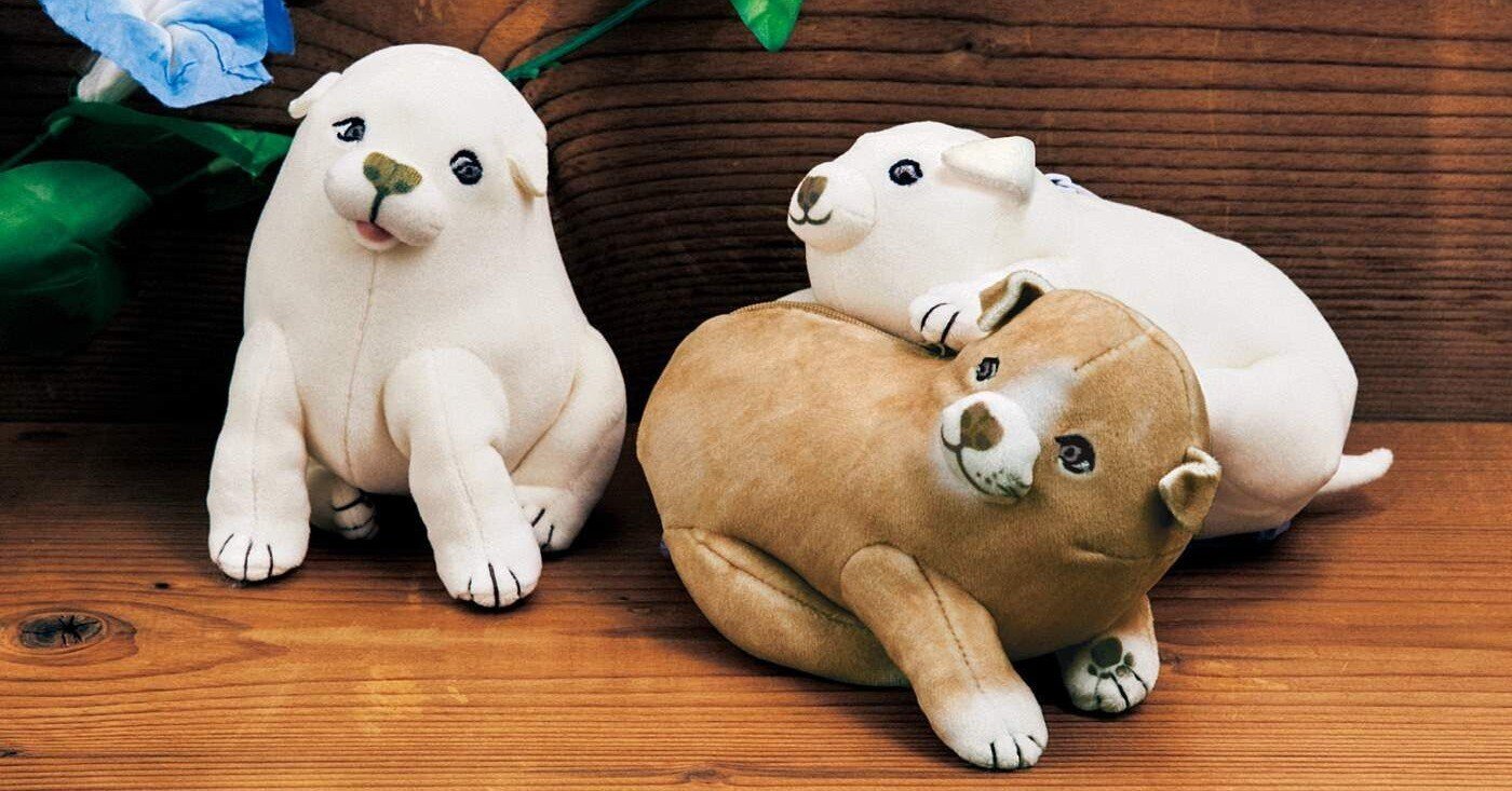 ぶんち・べあ様製テディベア縁起物犬張り子　桃丸・梵天丸2体セット 182cf93ee03c4a644684a829e181f8