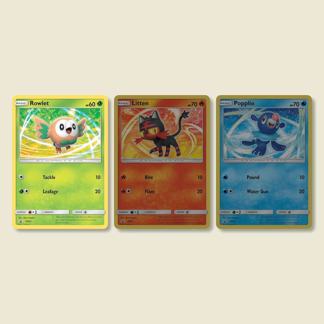 サンムーン 最初ポケモンのプロモカード【モクロー編】6枚 SM-P