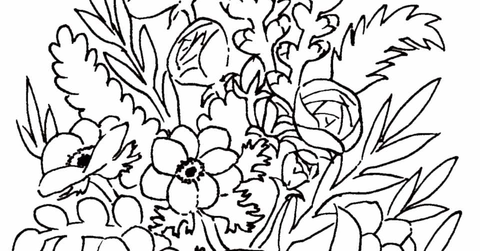 50 素晴らしい塗り絵 花束 最高の花の画像