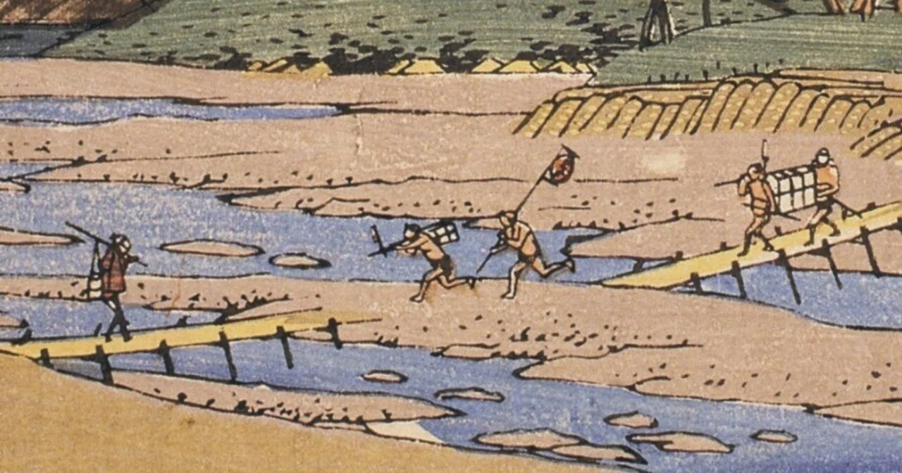 浮世絵風な水彩画　郡上の那比川 浮世絵風な水彩画 郡上の那比川 【公式通販】