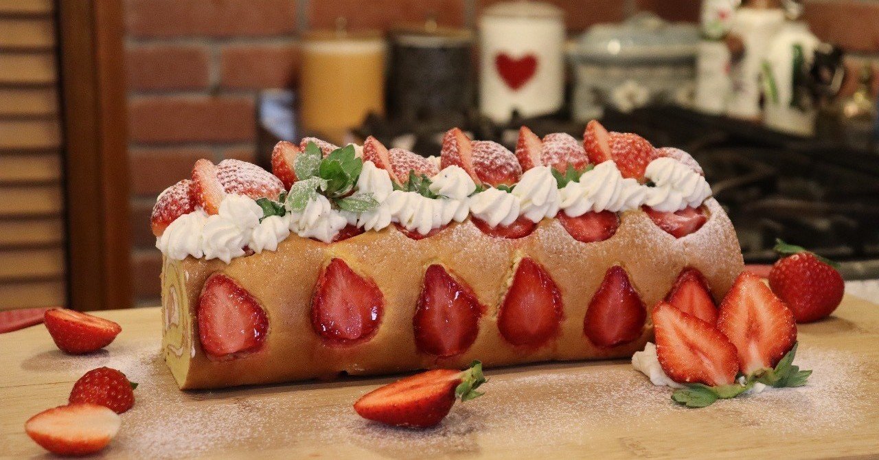 クリスマス風 いちごのロールケーキの作り方 Christmas Roll Cake Raluのパティシエ講座 24 Ralu Note