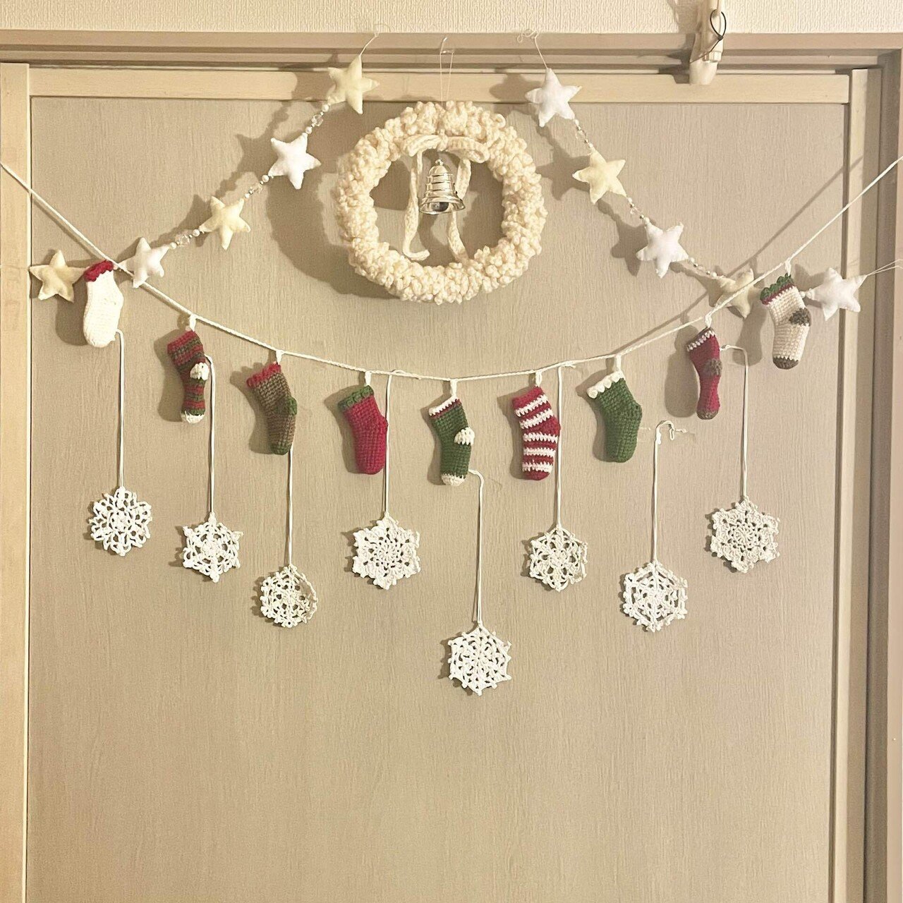 編みぐるみXmas♡壁飾り 編みぐるみXmas♡壁飾り