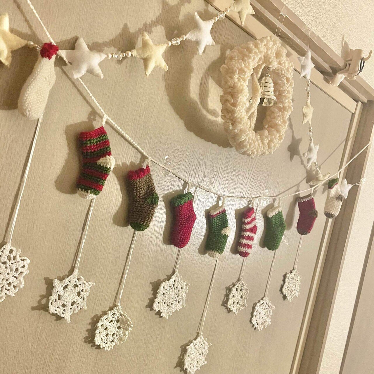 編みぐるみXmas♡壁飾り