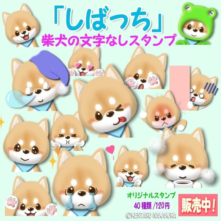 柴犬のLINEスタンプ、
本日販売開始しました！
今回は文字無しだから
どんな状況でも使えます！
http://line.me/S/sticker/1118094