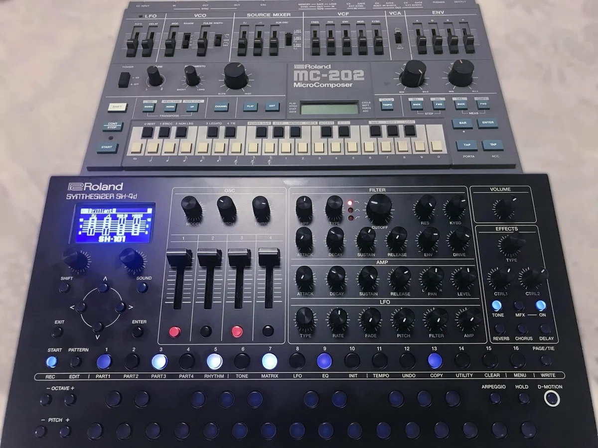 通電OK！ジャンク ROLAND 縫う MC-202 Micro Composer