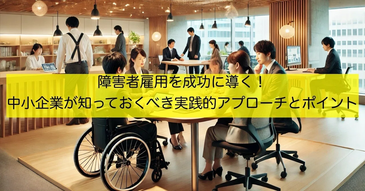 障害者雇用を成功に導く！中小企業が知っておくべき実践的アプローチとポイント｜がんがらがんちゃん