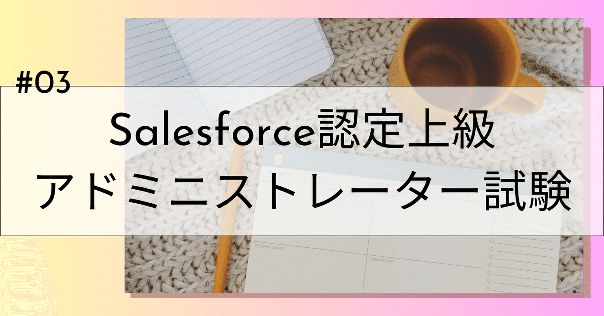 03 Salesforce認定上級アドミニストレーター試験サンプル問題