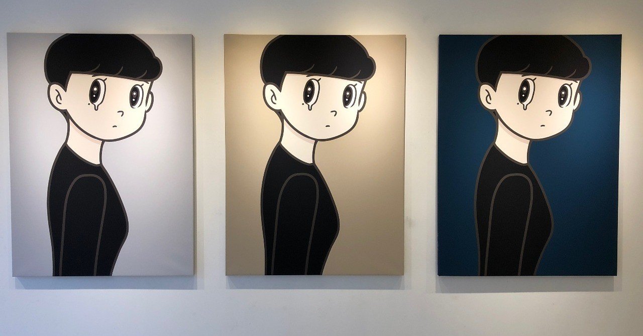 ハシヅメユウヤさんの描く泣く女性「YUYA HASHIZUME ART Exhibition
