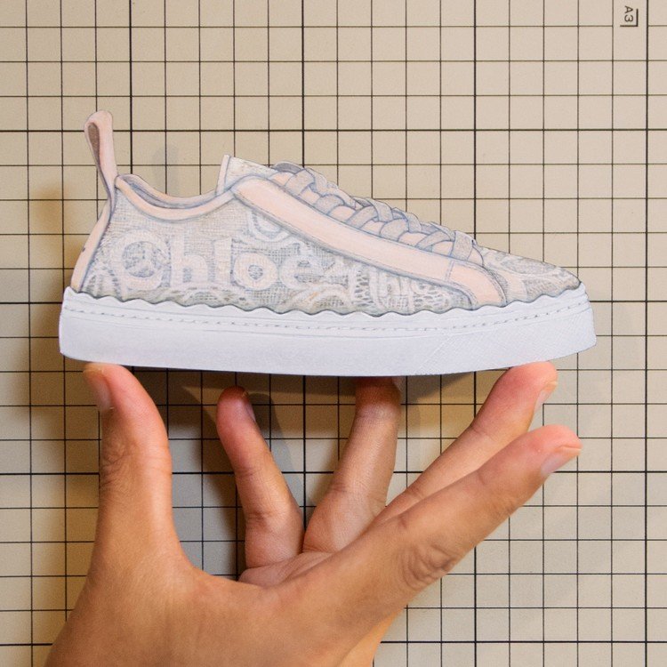 Shoes：01425 “Chloé” Lauren Scalloped Lace Sneaker（Resort 2020）