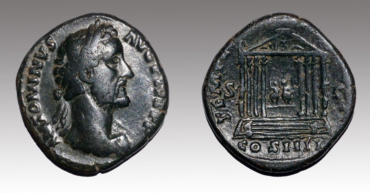 アンティークコインの世界 〜ローマコインとアウグストゥス神殿〜｜Shelk🦋