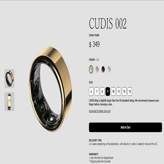 CUDIS Ring 002: The First AI-Empowered Wearable DePIN