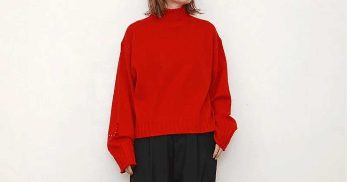 トレンドの赤ニット【THE SHINZONE】WOOL HIGH NECK KNIT トレンドの赤ニット【THE SHINZONE】WOOL HIGH NECK KNIT