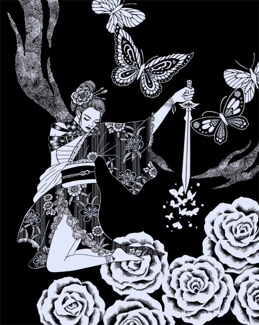 抜け忍 花蝶 Yasuko Nakamura Art Illustration Note