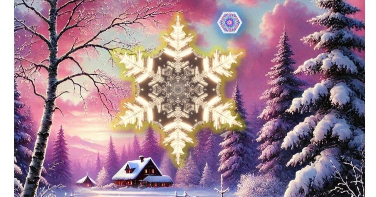 いいものみぃつけた。雪の結晶的デザイン ～ デジタル万華鏡