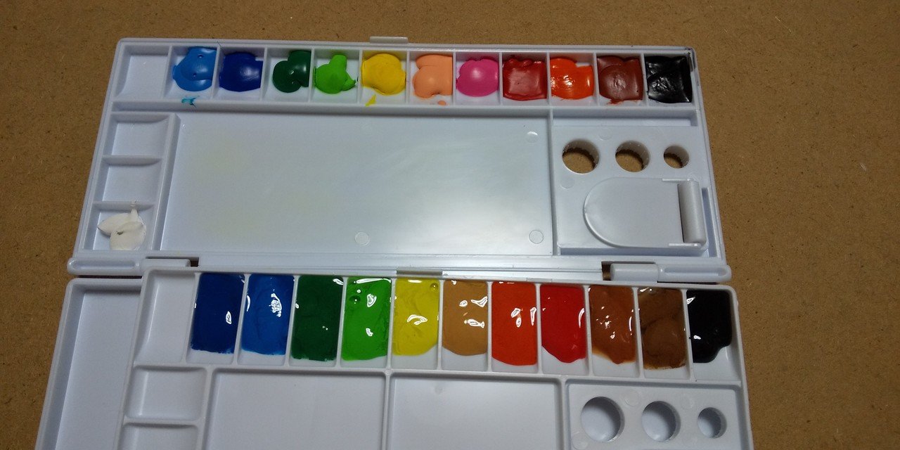 100均の絵の具を試そうと思って 新品のパレットにあけてたら その水の多さに なるほど 100均 てなった 色の種類は ぺんてるのエフ水彩の安い12色よりも背景向きかな エフ水彩12色 なん まきむら Note 100均の絵の具を試そうと思って 新品のパレットにあけてたら その水の多さに なるほど 100均 てなった 色の種類は ぺんてるのエフ水彩の安い12色よりも背景向きかな エフ水彩12色 なん まきむら Note