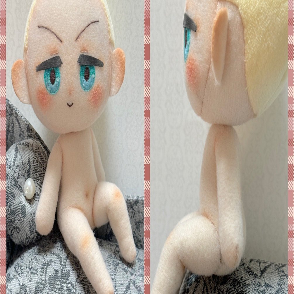 腰掛けぬいぐるみの型紙と作り方｜LINK