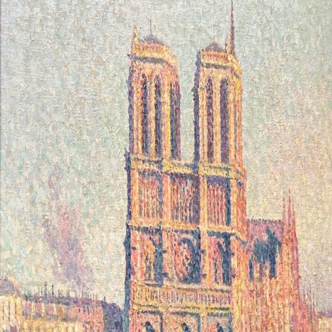 ノートルダム絵画、ノートルダムドパリ、ドーミェ、カルヴェ美術館、フランス 子供のためのオルセー美術館(160)パリに戻ってきた鐘の音/ノートルダム