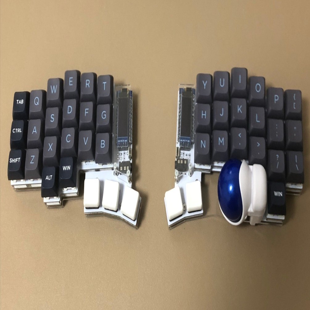 tomkeyLk 無線分割キーボード　keyball 受注生産 納期2週間)tomkeyLk 無線分割式 トラックボール