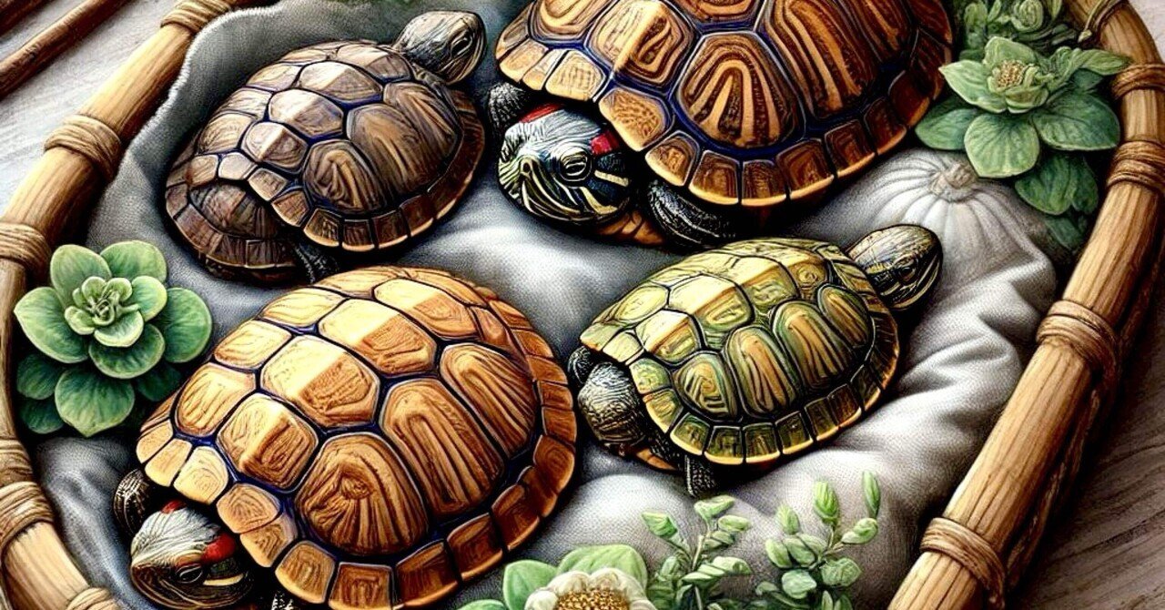 ちょっと一息☕️】🐢亀ちゃん達〜初めて冬眠にチャレンジ💤💤💤｜から