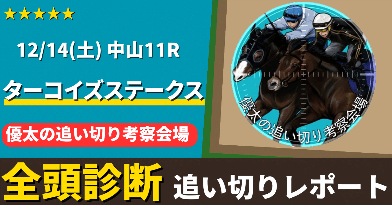 ターコイズステークス追い切りレポート2024[12/14(土)]【全頭