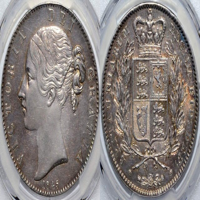 アンティークコインの世界 ｜ ヴィクトリア女王のヤングヘッド・クラウン銀貨1845年銘｜Shelk🦋