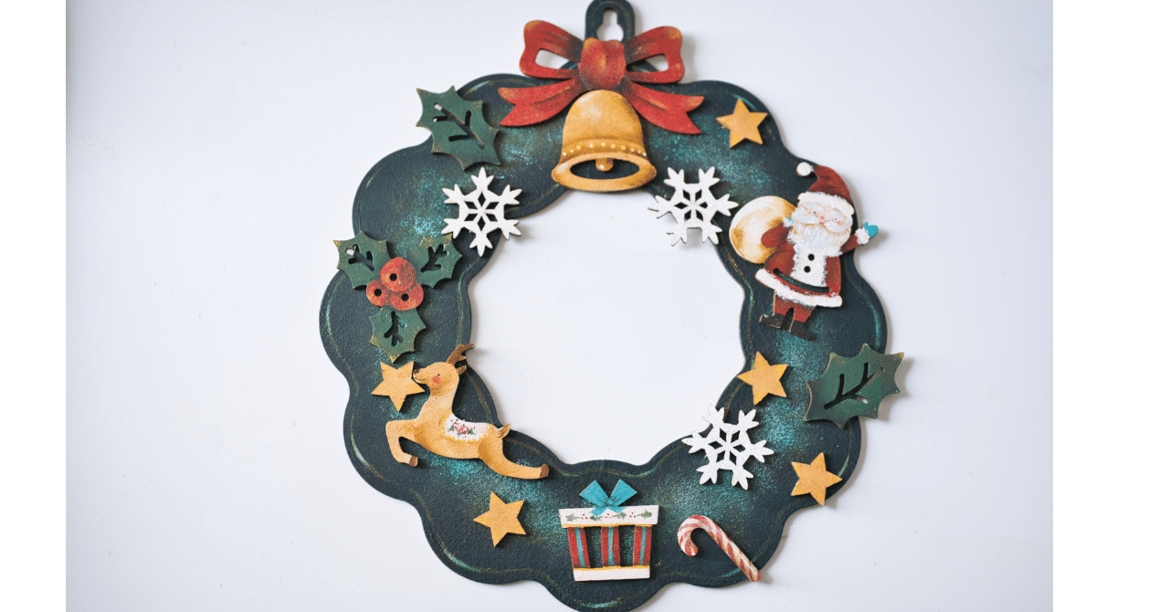 まだ間に合う！100均でそろうクリスマスリースをトールペイントで作