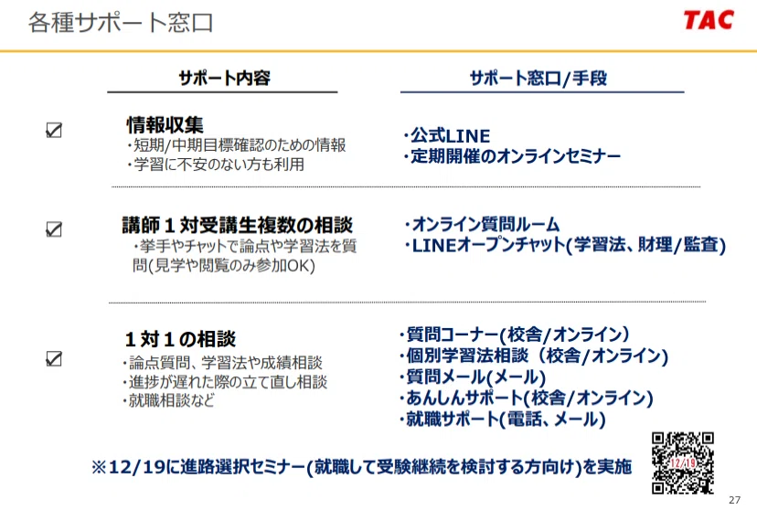 24 相談窓口について よくいただくご質問｜TAC公認会計士講座講師 平林黎
