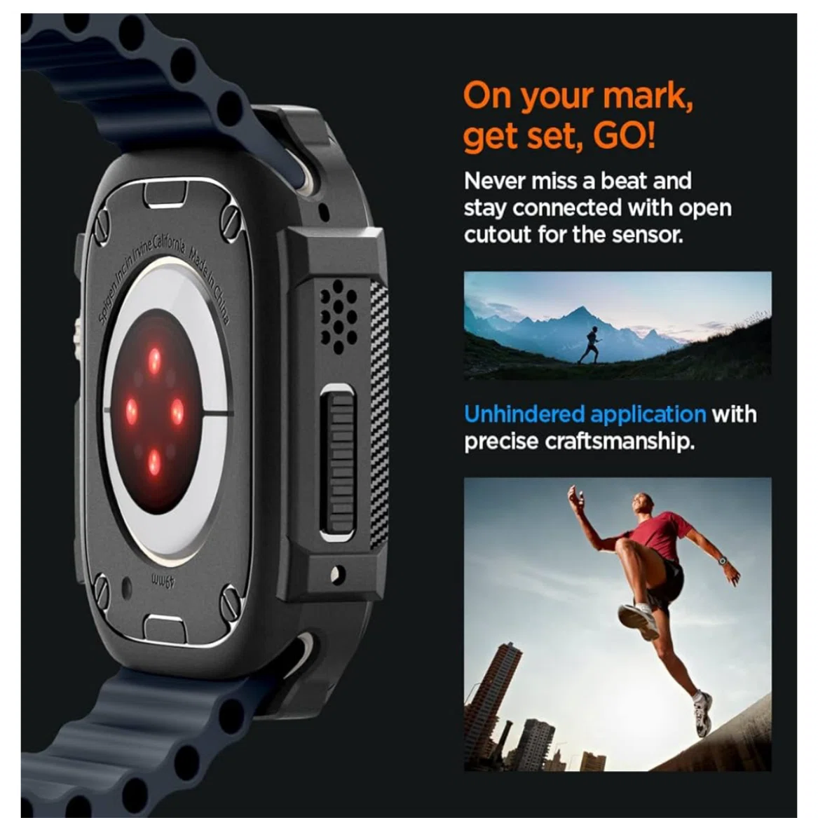 Apple Watch ultra2ブラックチタンモデルのオーシャンループ