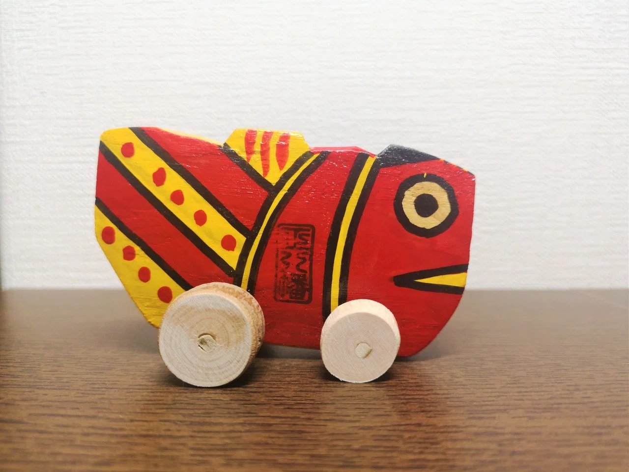 みやじ 木彫り 鯛車 郷土玩具 鹿児島神宮 民芸品 レトロ木製玩具 文系