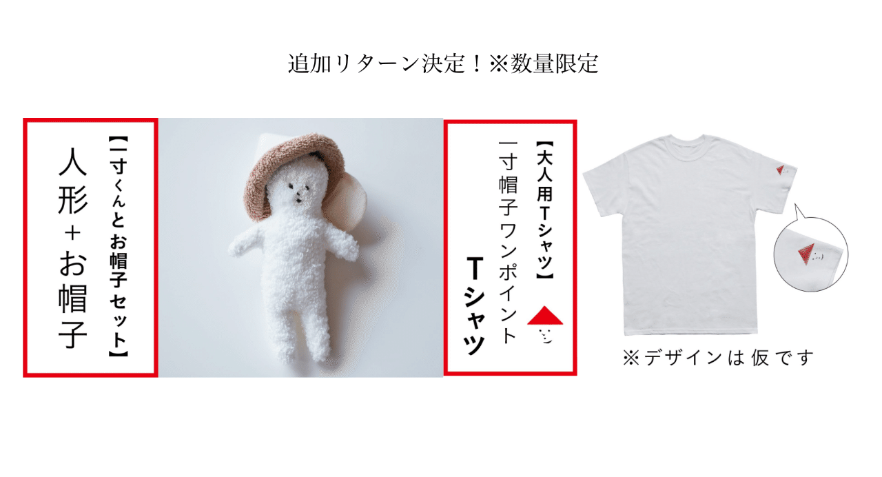 追加リターン発表 一寸帽子人形単体 大人tシャツ 一寸帽子クラファン日記 25 47 中川ケイジ 日本ふんどし協会会長 Note