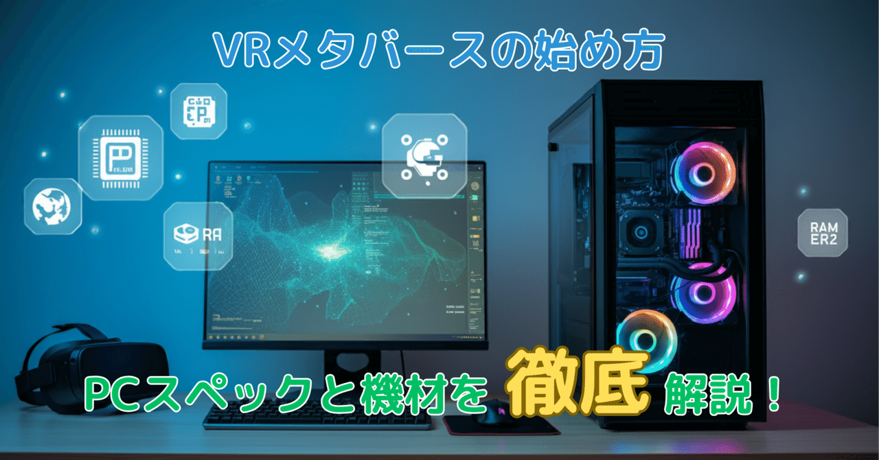 VRのメタバースを始めるには？必要なPCスペックと機材を徹底解説