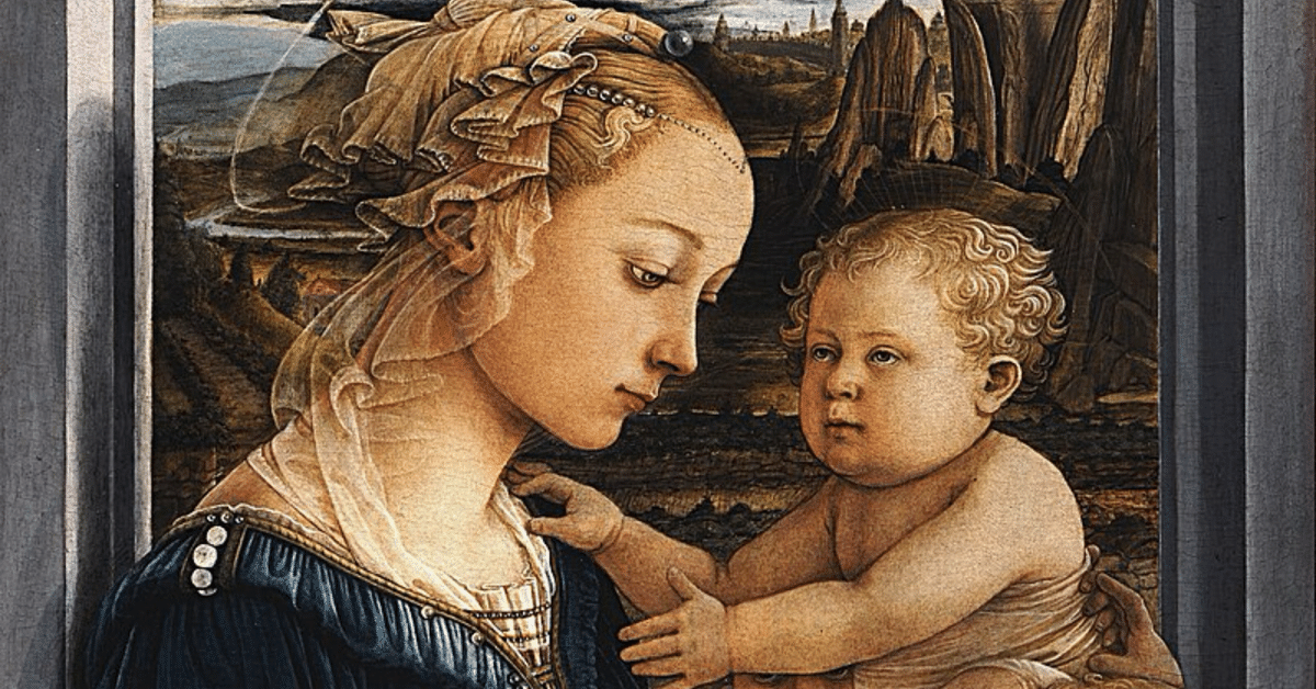 Filippo Lippi【聖母子と二人の天使】　希少 Filippo Lippi【聖母子と二人の天使】希少