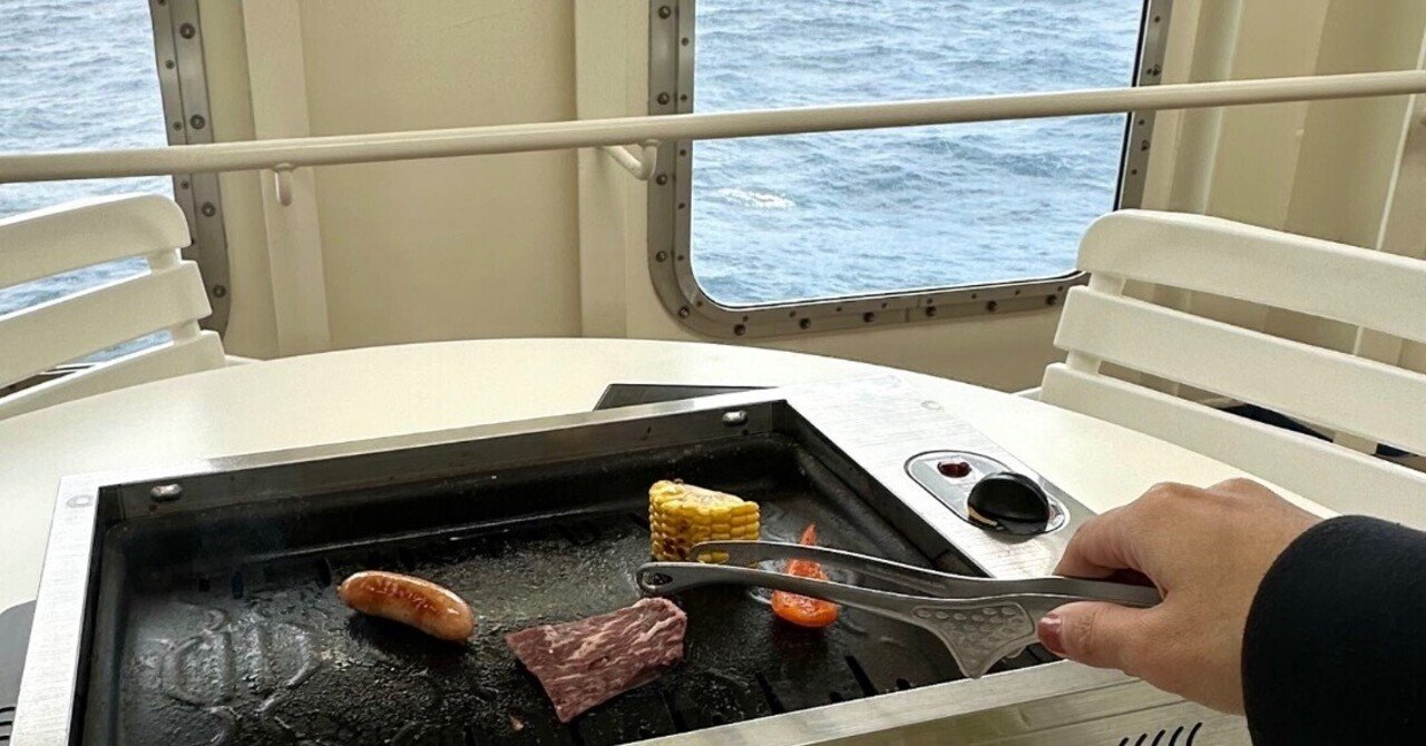 船盛　ひのき使用 太平洋の船上ソロBBQが最高だった話【アラサー女の東京九州フェリー旅