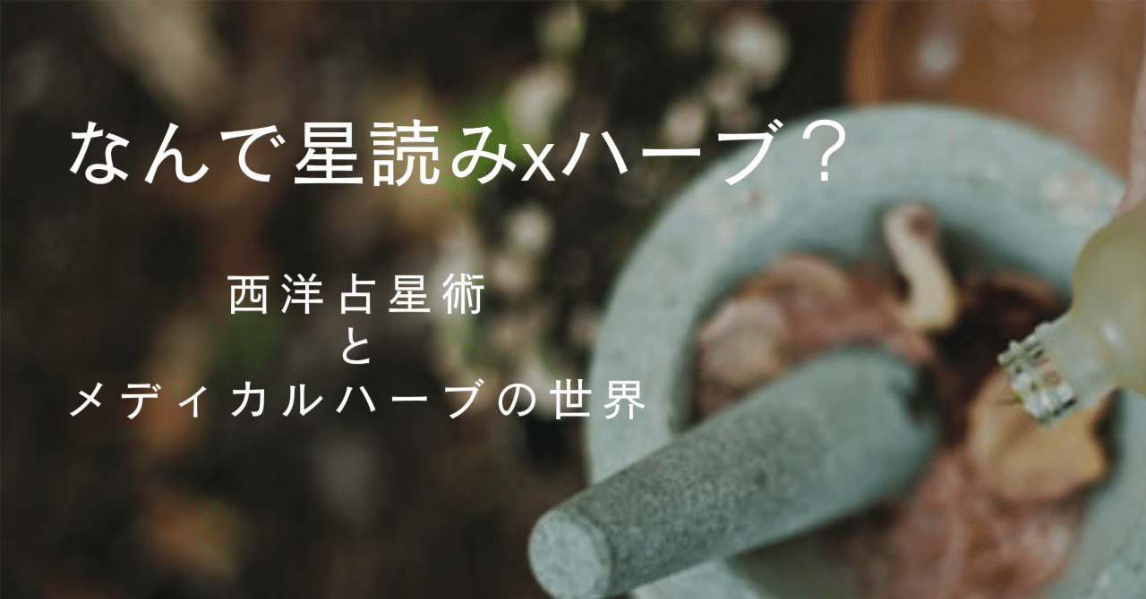 なんで星読みxハーブ？ 西洋占星術とメディカルハーブの世界｜星読み