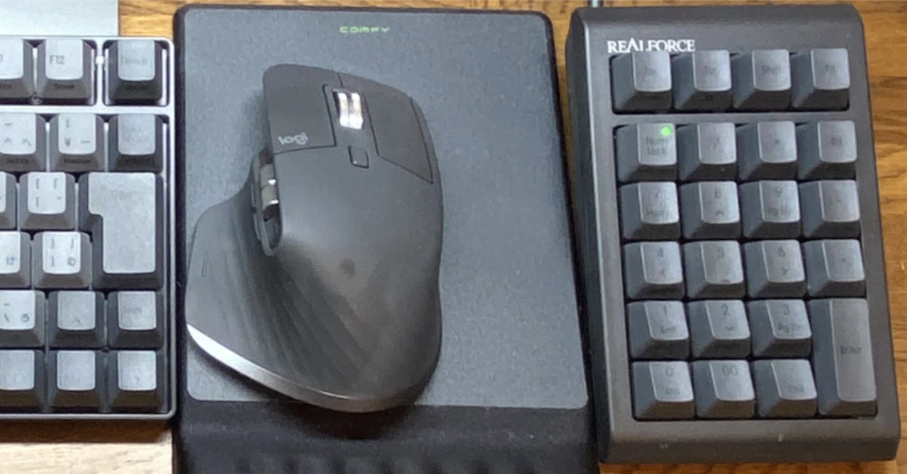 Realforce RT1 Ten Keyboardを追加し、ベストな布陣確立｜KOBA