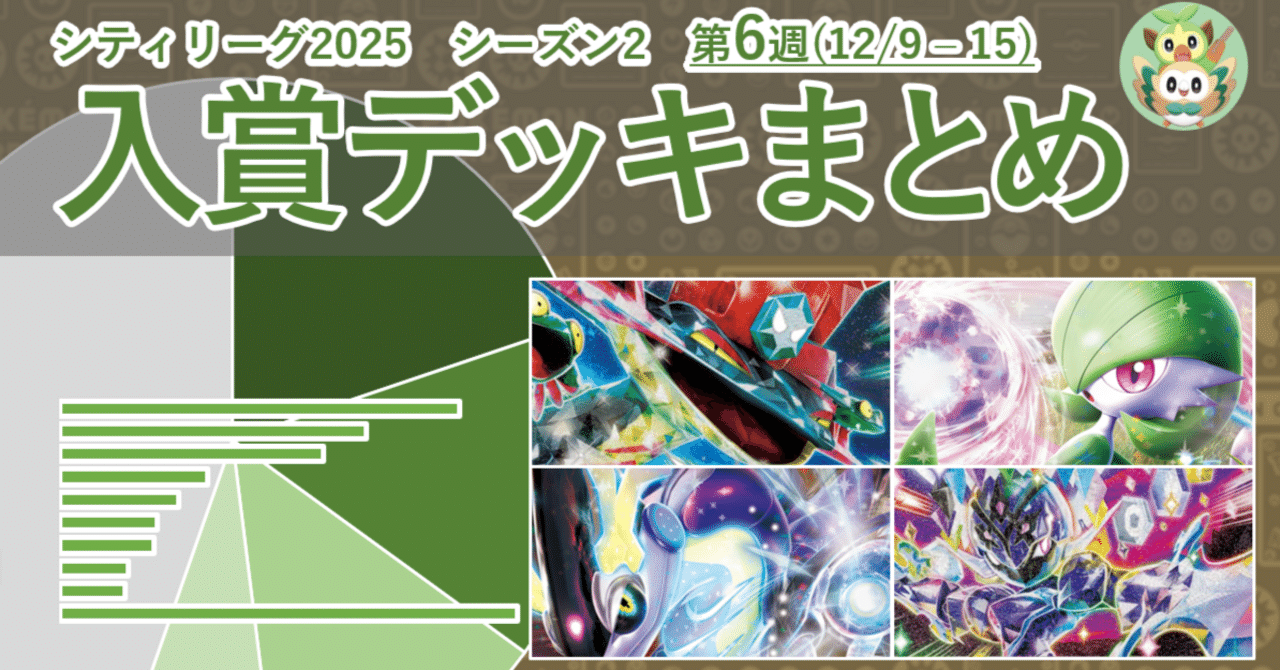 ポケカ シティリーグ2025 シーズン2 第6週 入賞デッキまとめ
