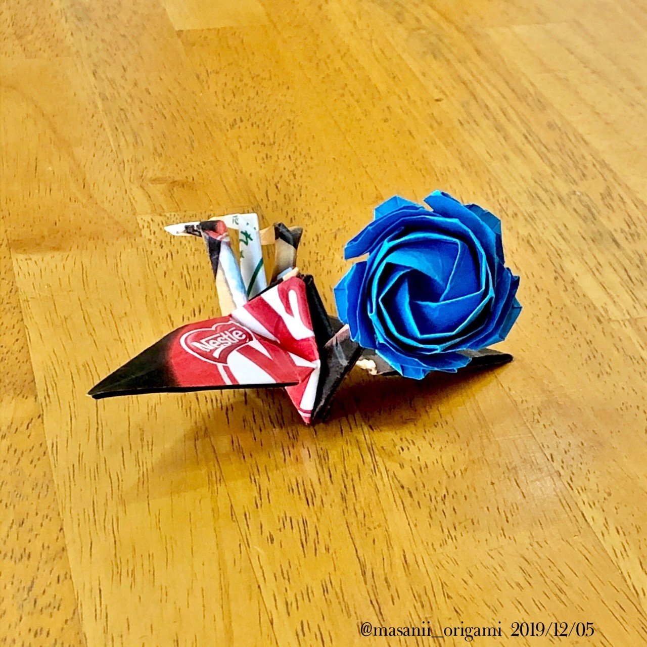 キットカットおりがみ で折り鶴 を作る まさにぃ Note