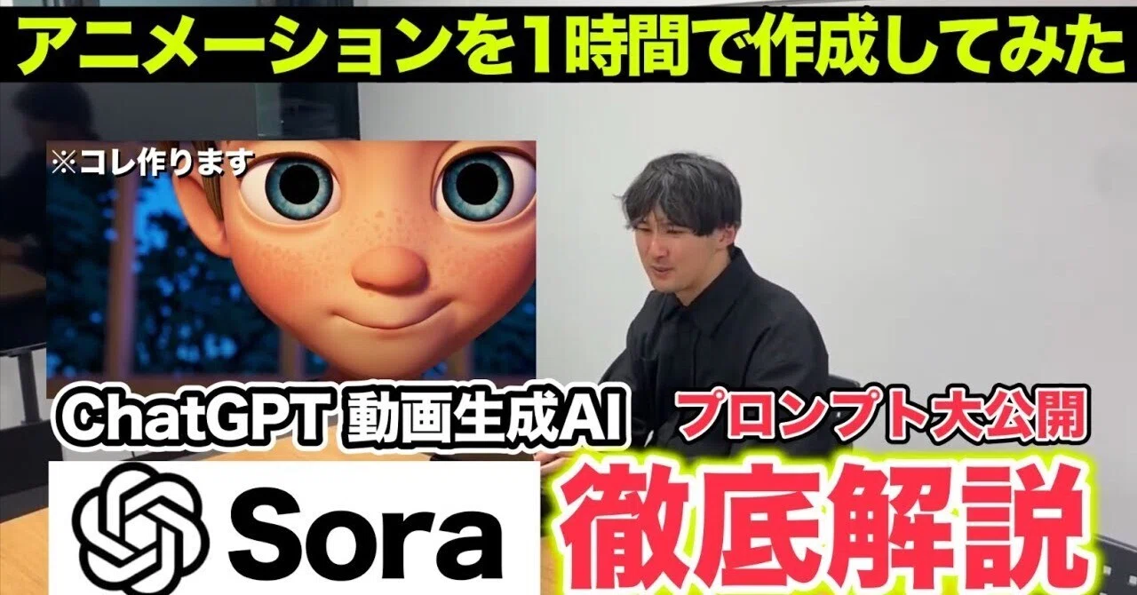 徹底解説】OpenAIの動画生成AI「Sora」を使ってみたら凄すぎた｜Oh my week