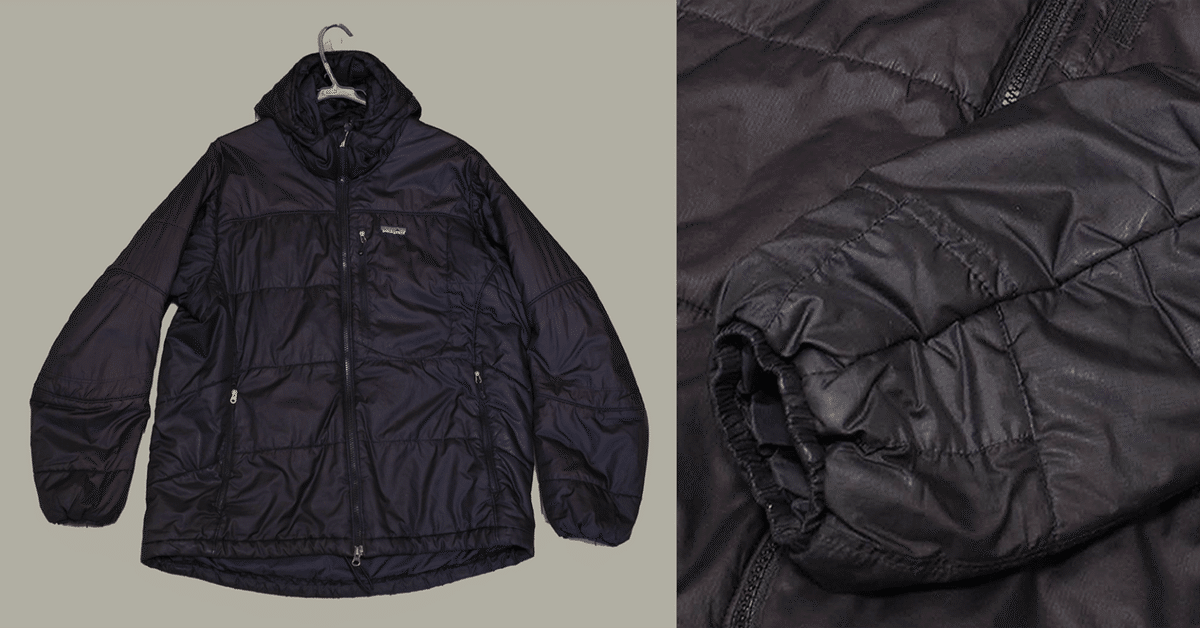 大特価放出！ patagonia ダウン Mサイズ右手肘に修理（モンベル ダウンパーカ Mサイズ