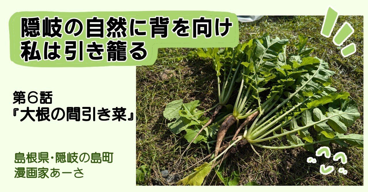 しまね女子ブログ】大根の間引｜しまね移住project【ふるさと島根定住