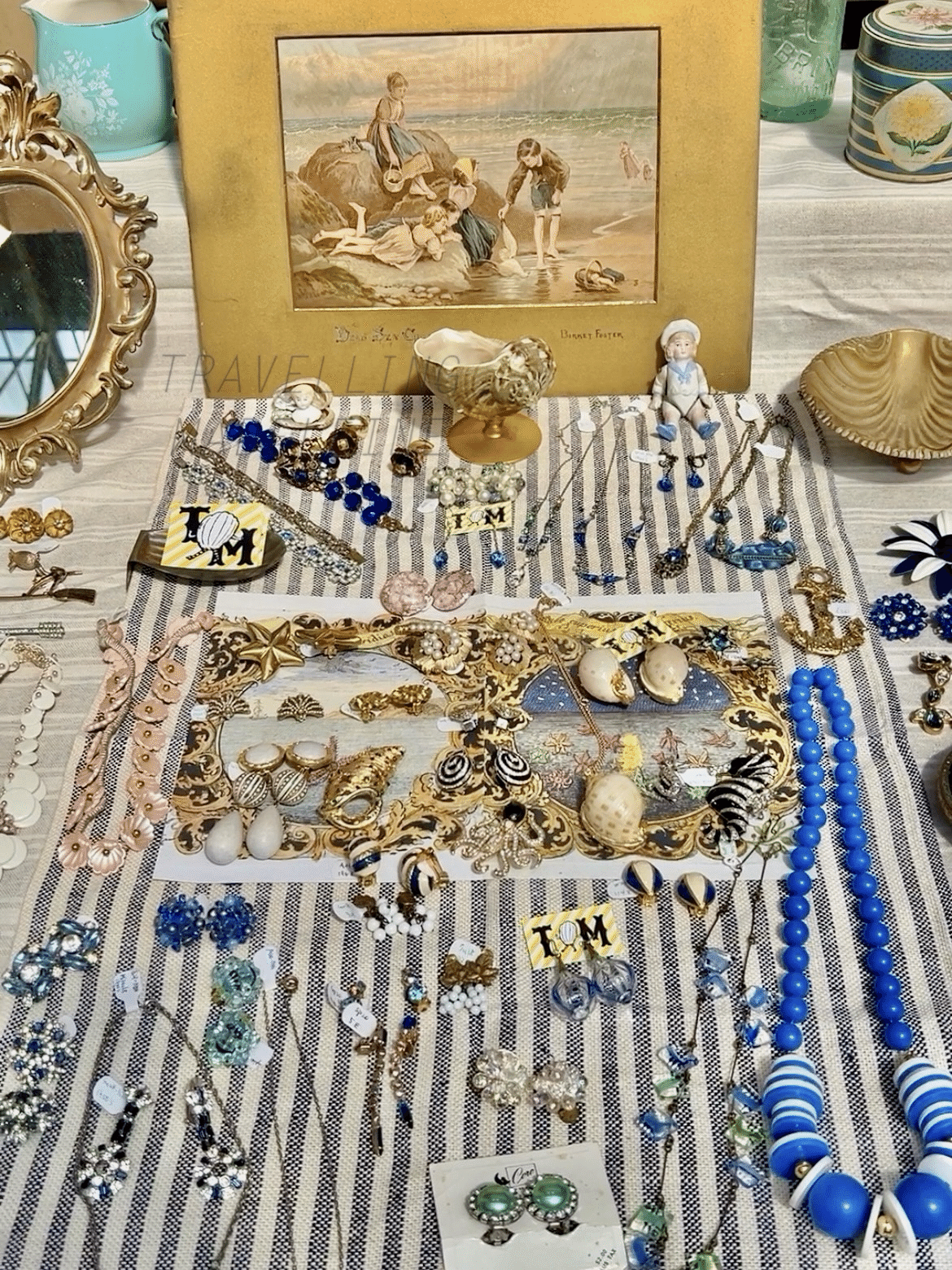 ロンドンのアンティーク屋さんでみつけたスレッドレースのテーブルクロス ロンドンのアンティーク屋さんでみつけたスレッドレースの