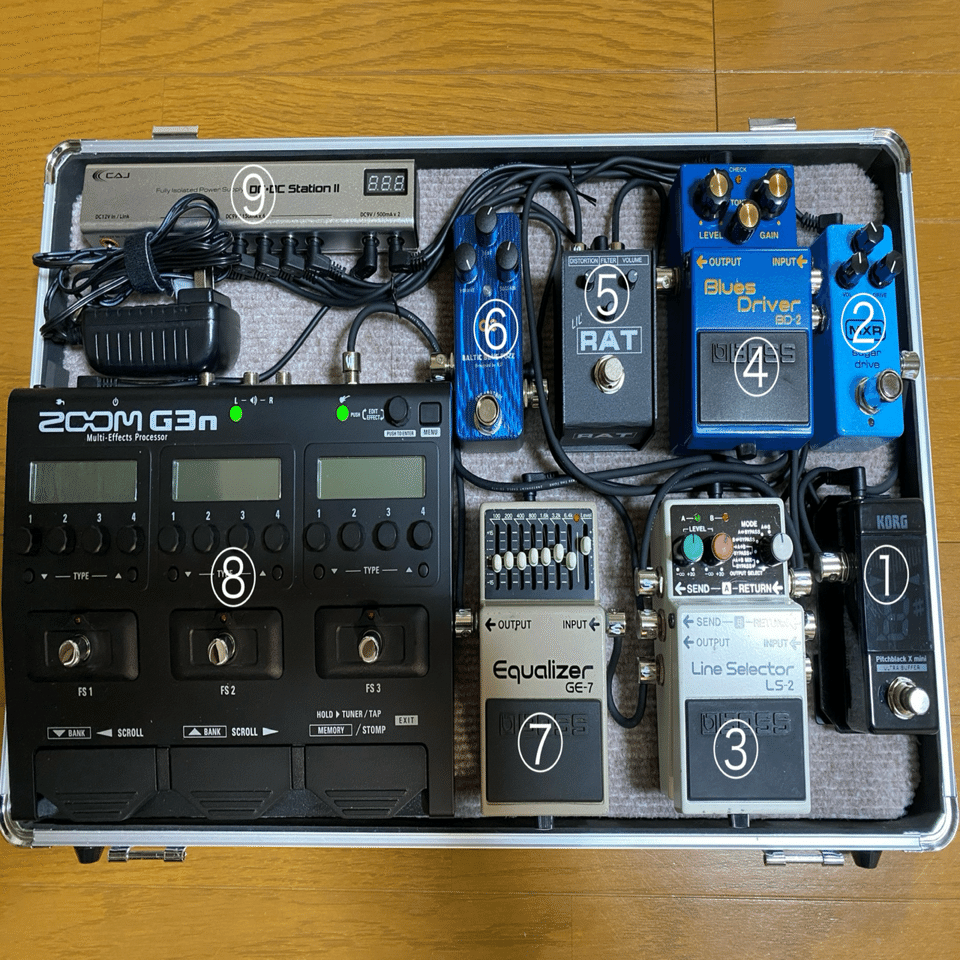 所有機材紹介】pillowsコピー用エフェクターボード｜ヒラヤン