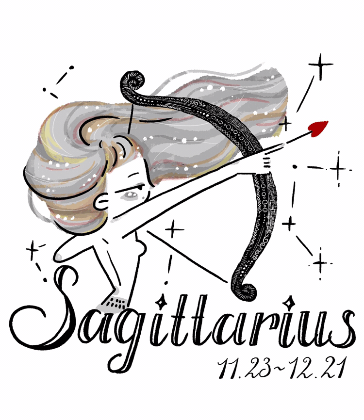 12星座シリーズ Sagittarius いて座 あなんよーこ イラストレーター Note