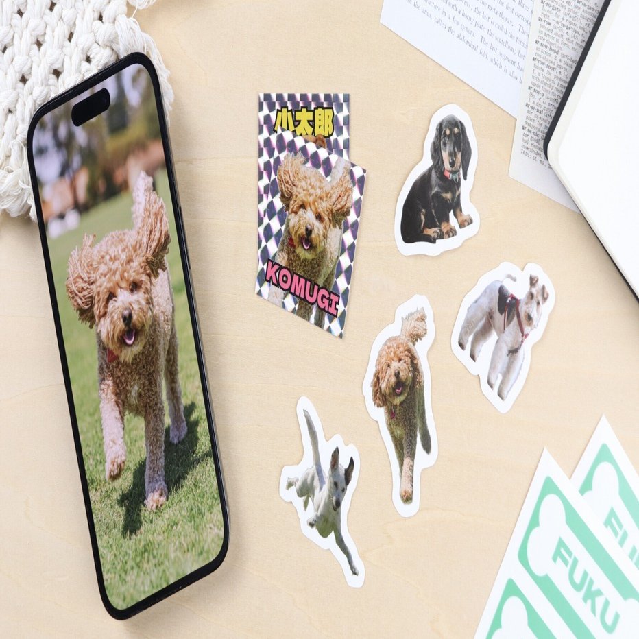 僧帽弁閉鎖不全症／愛犬のシールプリント／ビックリマンシールサイズ程