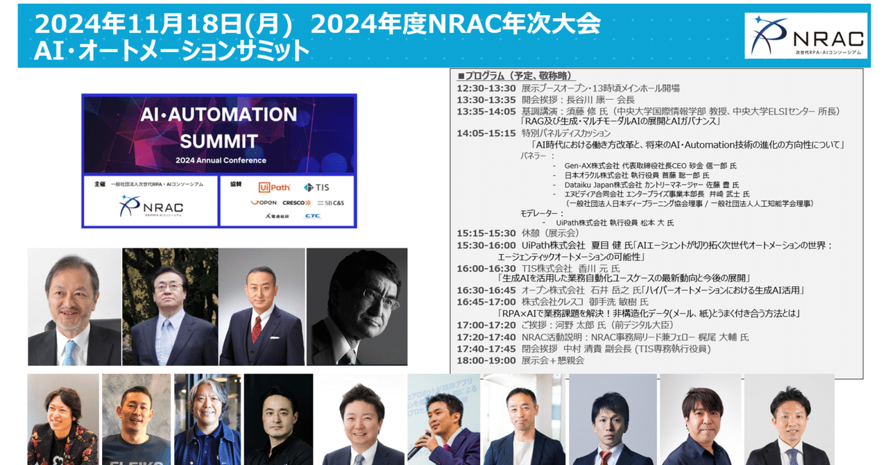 開催報告①】2024年第2回NRAC 年次大会 AI・オートメーション