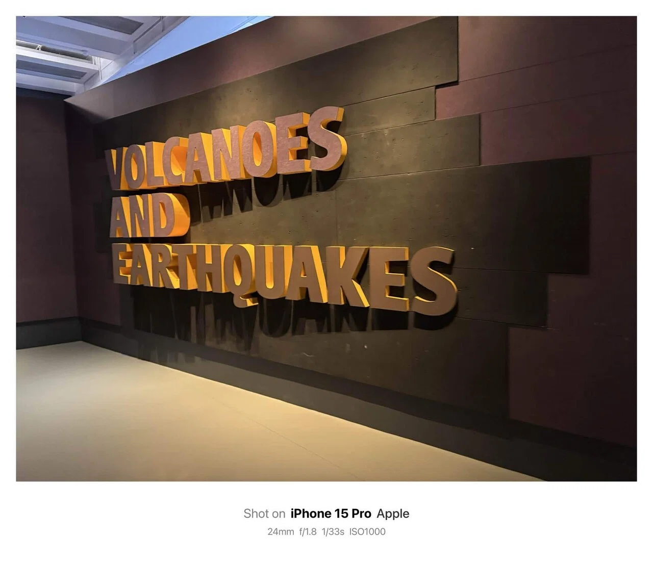 Natural History Museum Volcanoes and Earthquakes gallery