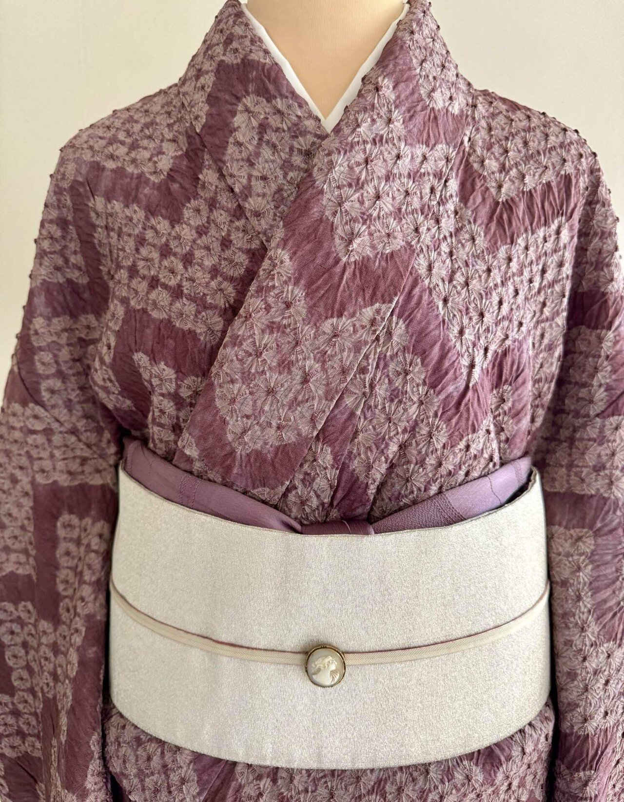 鬼絞り薄紫色着物|夢吉きもの 鬼絞り薄紫色着物|夢吉きもの