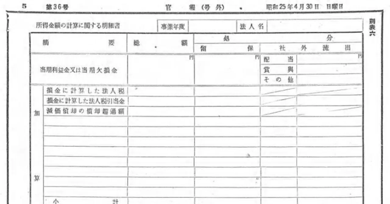 法人税申告書の所得計算は何によって形作られているか｜blanknote