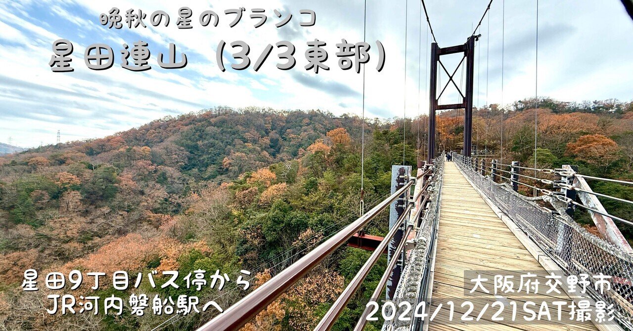 星田六十名山を3回で踏破する星田連山（大阪）｜kimikoco_2024